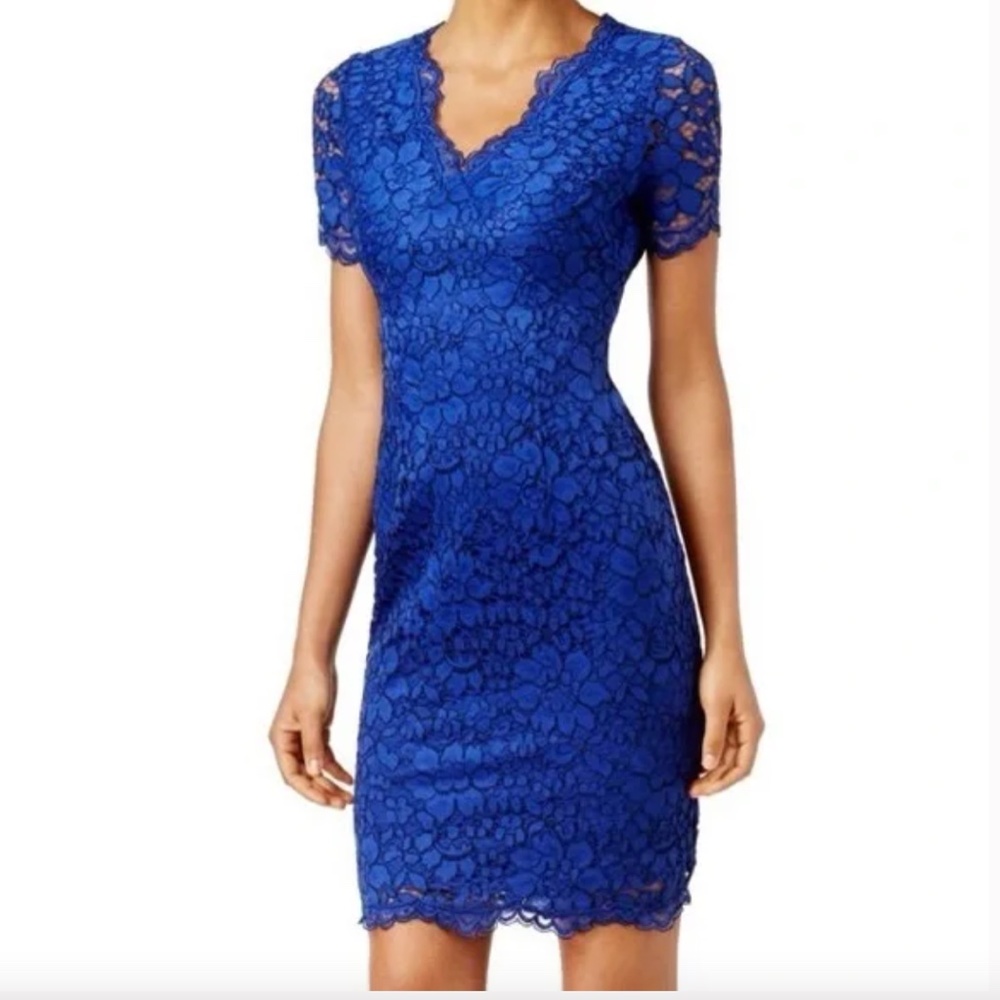 Calvin Klein Royal Blue Lace Dress Size 4